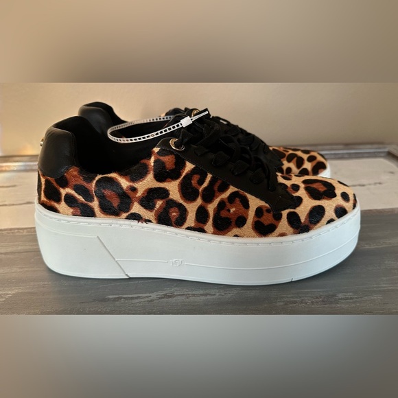Dune London EPISODE - LEOPARD Lace up Flatform Sneakers‎  - Size Euro 39- US 9 - Picture 2 of 8